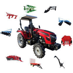 tracteur bleu agricole de 4 roues du tracteur 60hp de la ferme 4wd avec des pièces