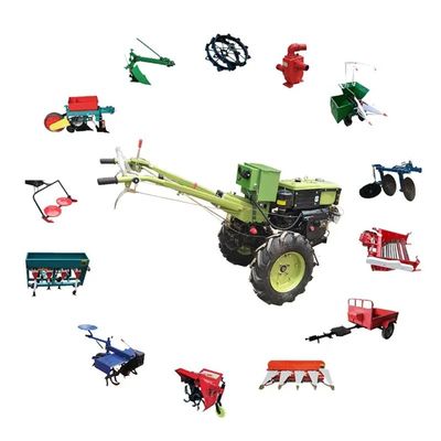 tracteur de marche 18hp Mini Diesel Walking Hand Tractor 16hp de la ferme 12hp